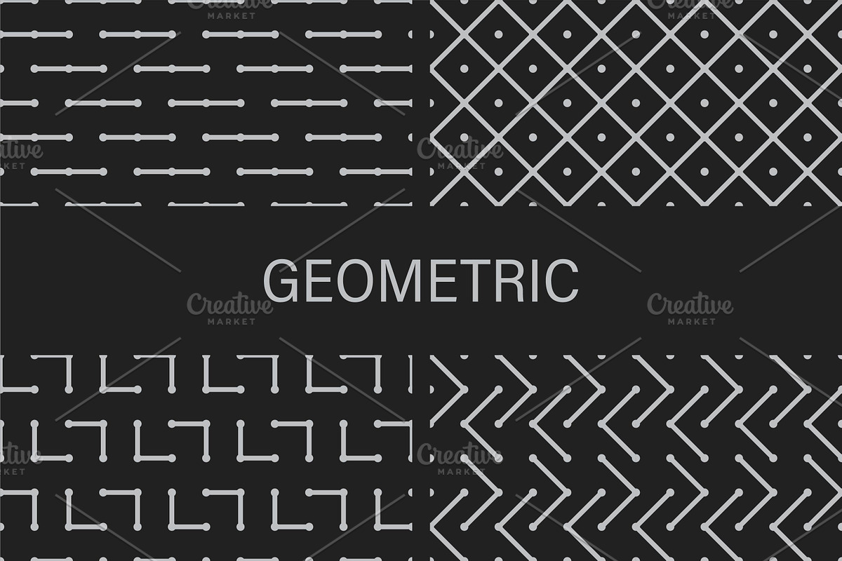Minimalistc dark seamless patterns, a Pattern Graphic by ExpressShop (Photo 3 of 10)