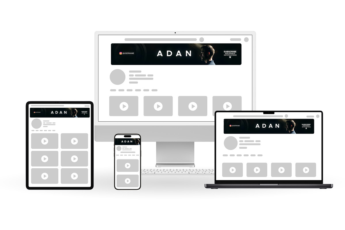 Vlogger YouTube Banner, a Social Media Template by Vaughn Studios (Photo 3 of 5)
