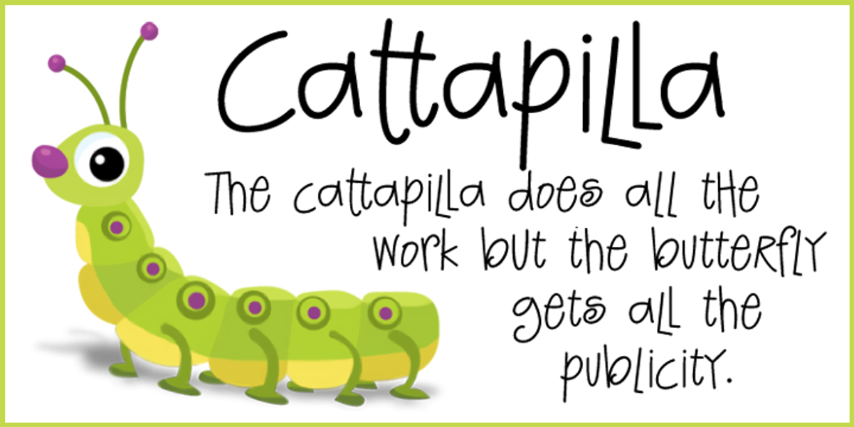 Cattapilla, a Handwritten Font by Typadelic