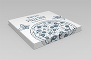 Pizza Box Mockup, a Packaging Mockup by Petr Stránský (Thumbnail 3 of 16)