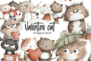 Valentine cat clipart, an Illustration by Designworld (Thumbnail 1 of 6)