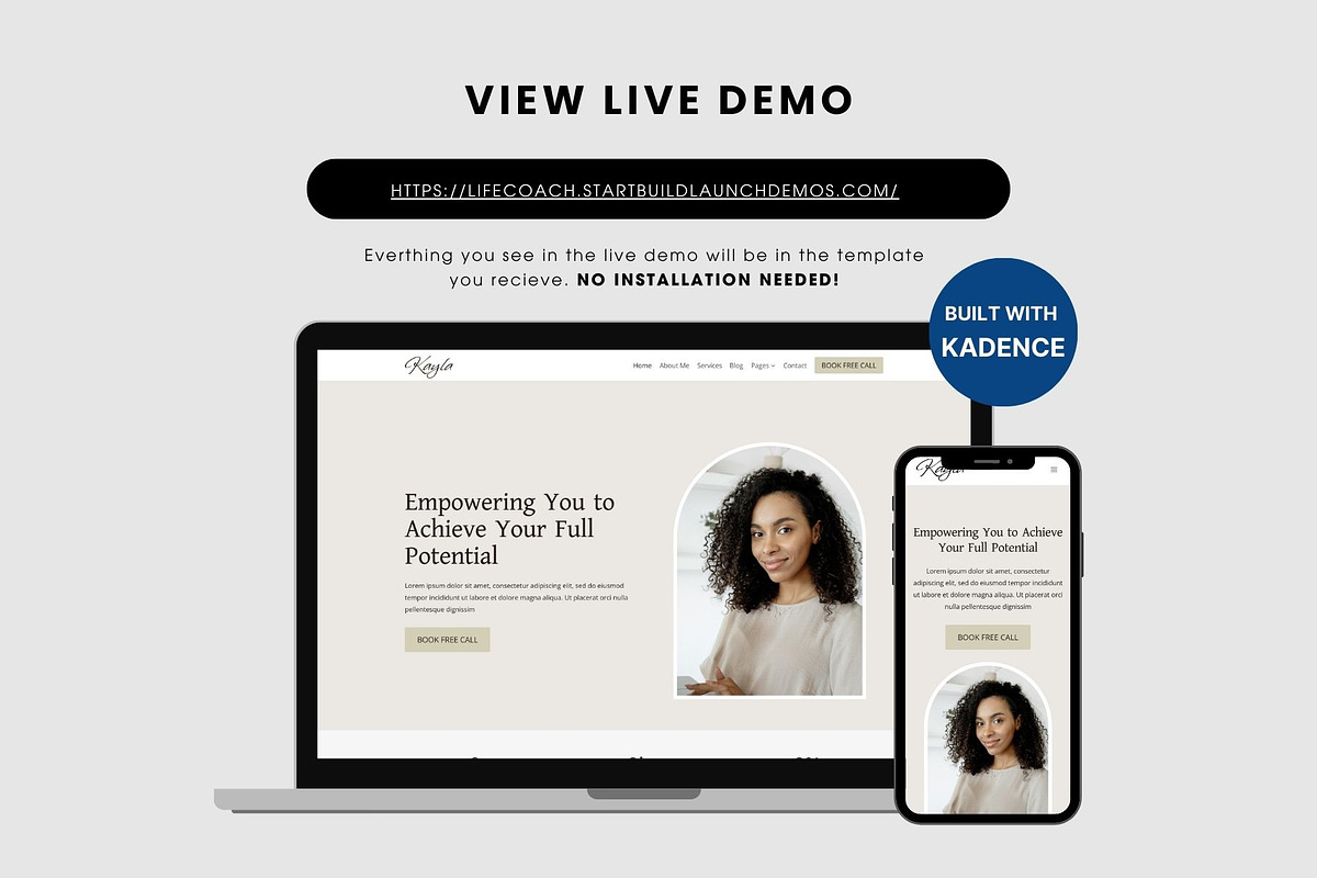 Coaching WordPress Theme Kayla, a WordPress Template by StartBuildLaunch (Photo 2 of 6)