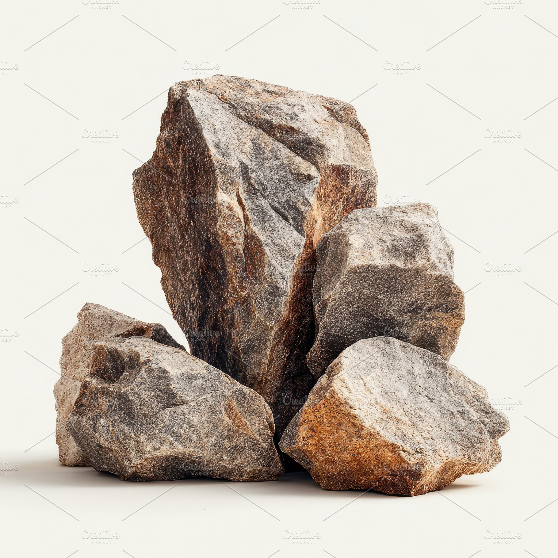 Stack of Rough Brown and Gray Stones, a Background Photo by Pixeness Studio
