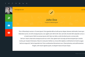 Flat CV Folio - PSD Template