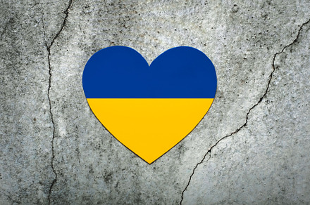 Top view of National flag of Ukraine, an Abstract Photo by esthermm