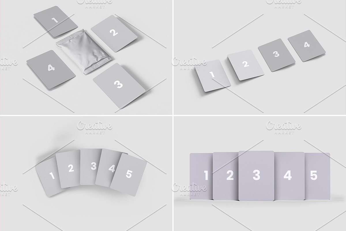 Trading Cards Mockup - 9 views, an Advertising Mockup by Illusiongraphic (Photo 17 of 19)