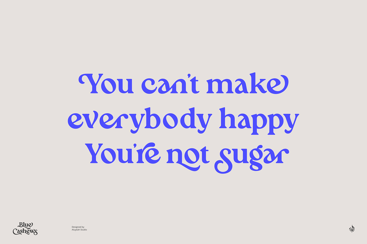 Blue Cashews, a Serif Font by Aluyeah Studio (Photo 9 of 14)