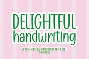 Delightful Handwriting Font, a Handwritten Font by Keithzo (Thumbnail 1 of 7)