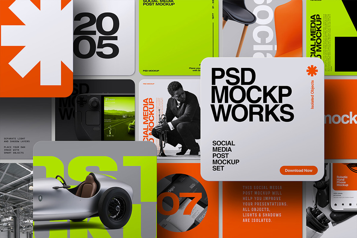 Instagram Post Mockup 15 Media Posts, a Mockup by Avelina Studio (Photo 1 of 3)
