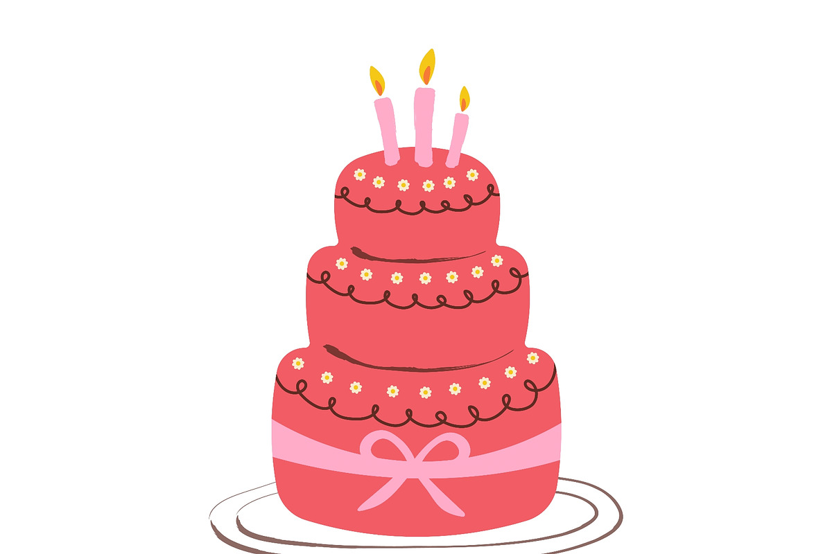 Hand painted bakery set with a three, a Food Illustration by okskukuruza (Photo 3 of 3)