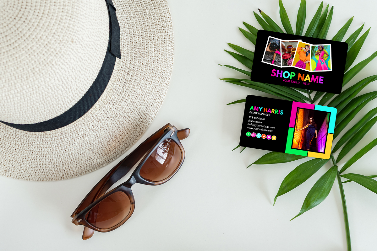 Neon Business Card Template, a Business Card Template by SunshineStudioBoutique (Photo 8 of 10)