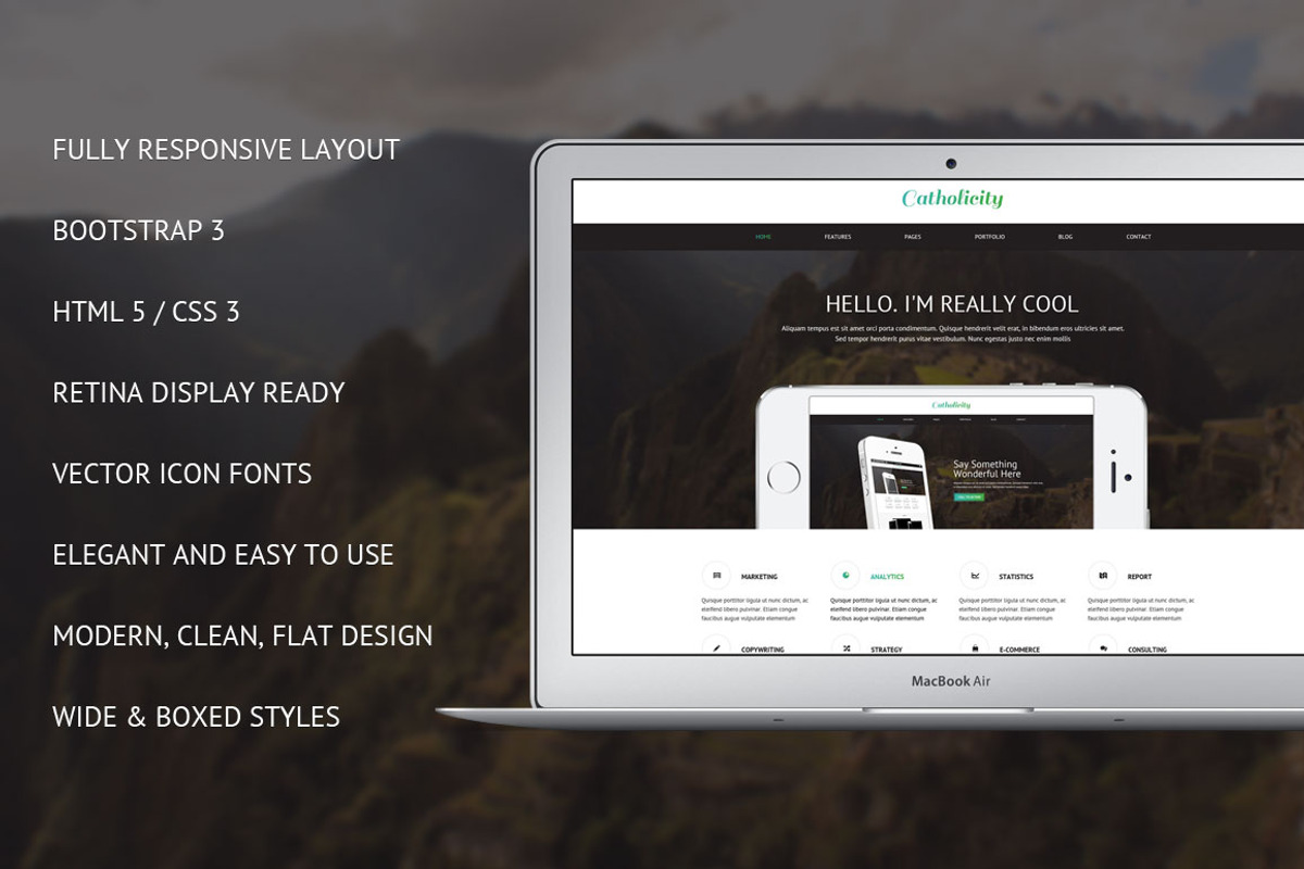 Catholicity Bootstrap  Site Theme, a Bootstrap Template by IceTemplates (Photo 1 of 4)