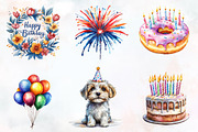 Happy Birthday Sublimation Clipart, an Illustration by RobertsArt (Thumbnail 2 of 7)
