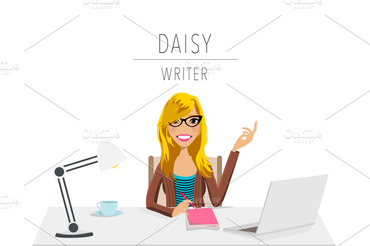 Writer / Blogger Portrait Creator, a Person Illustration by Lauren Lesley Studio (Photo 7 of 33)