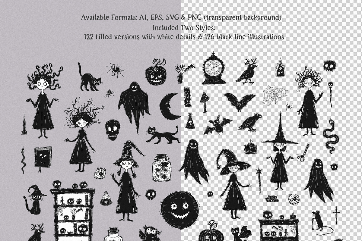 Creepy Cute Hand-Drawn Halloween, an Object Graphic by AnMark (Photo 6 of 12)