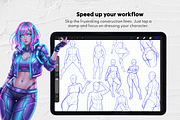 165 Curvy Female Pose Stamps, a Brush Add-On by Selentaori Studio (Thumbnail 7 of 11)