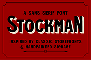 Stockman - Vintage Sans Serif Font, a Sans Serif Font by Surplus Type Co (Thumbnail 1 of 8)