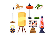 Modern and retro table lamps set, an Object Illustration by Good Studio (Thumbnail 3 of 3)