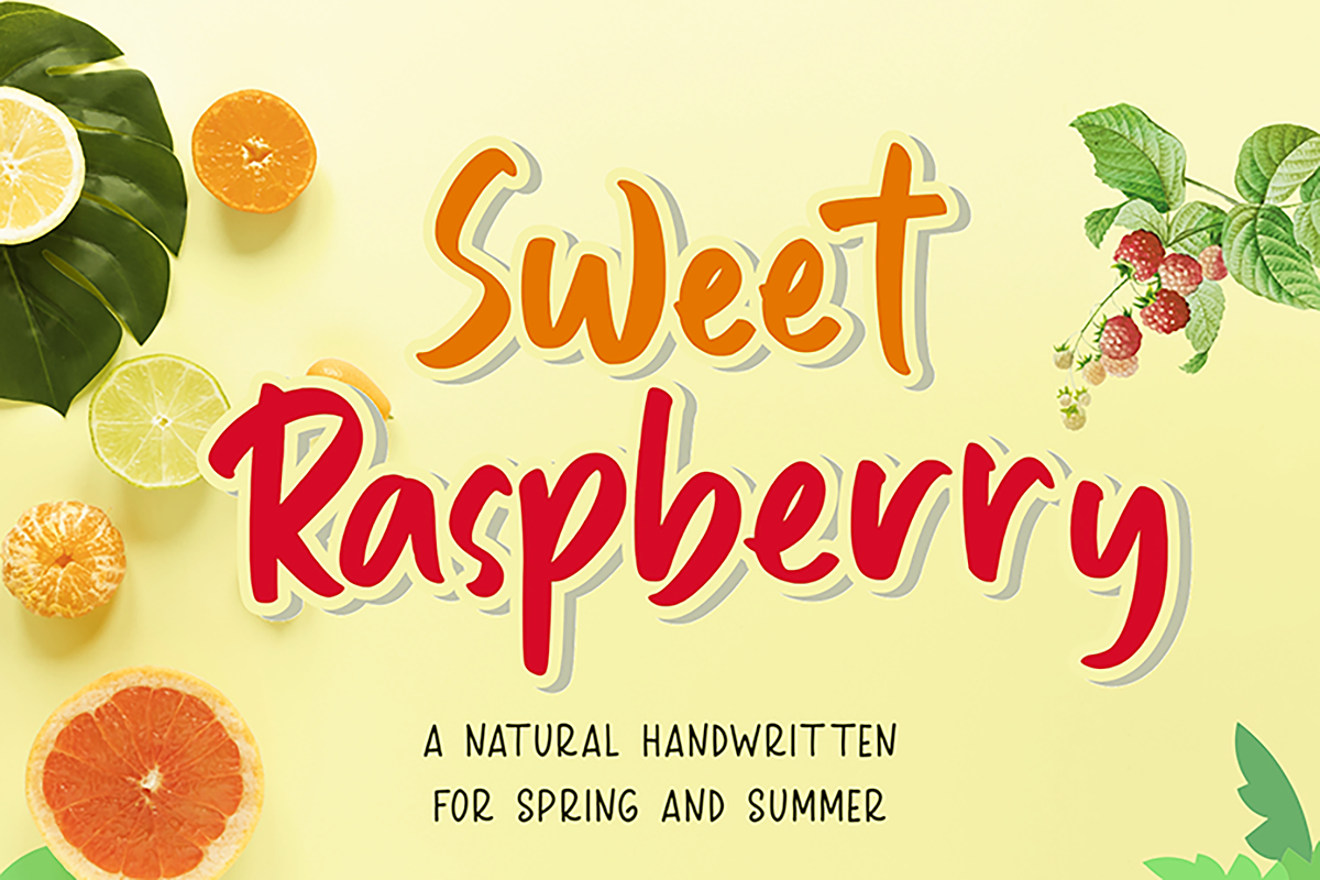 Sweet Raspberry, a Script Font by Mozatype (Photo 1 of 11)