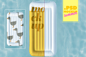 Top View Pool Float Mockup On Water, a Product Mockup by McLittle Stock