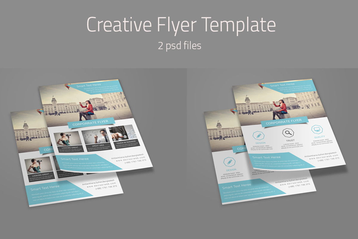 Creative Flyer Templates, a Flyer Template by DeviserWeb (Photo 1 of 3)