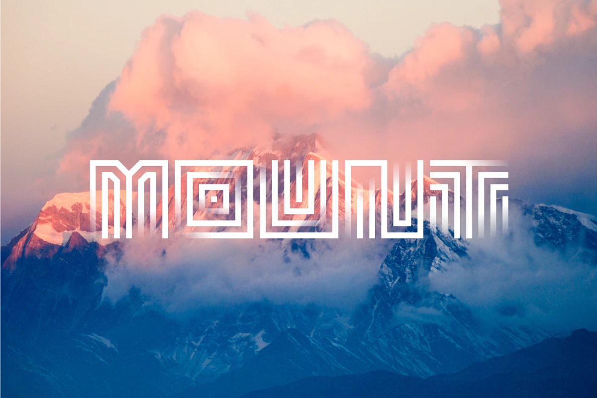 Maze Line Typeface preview 2