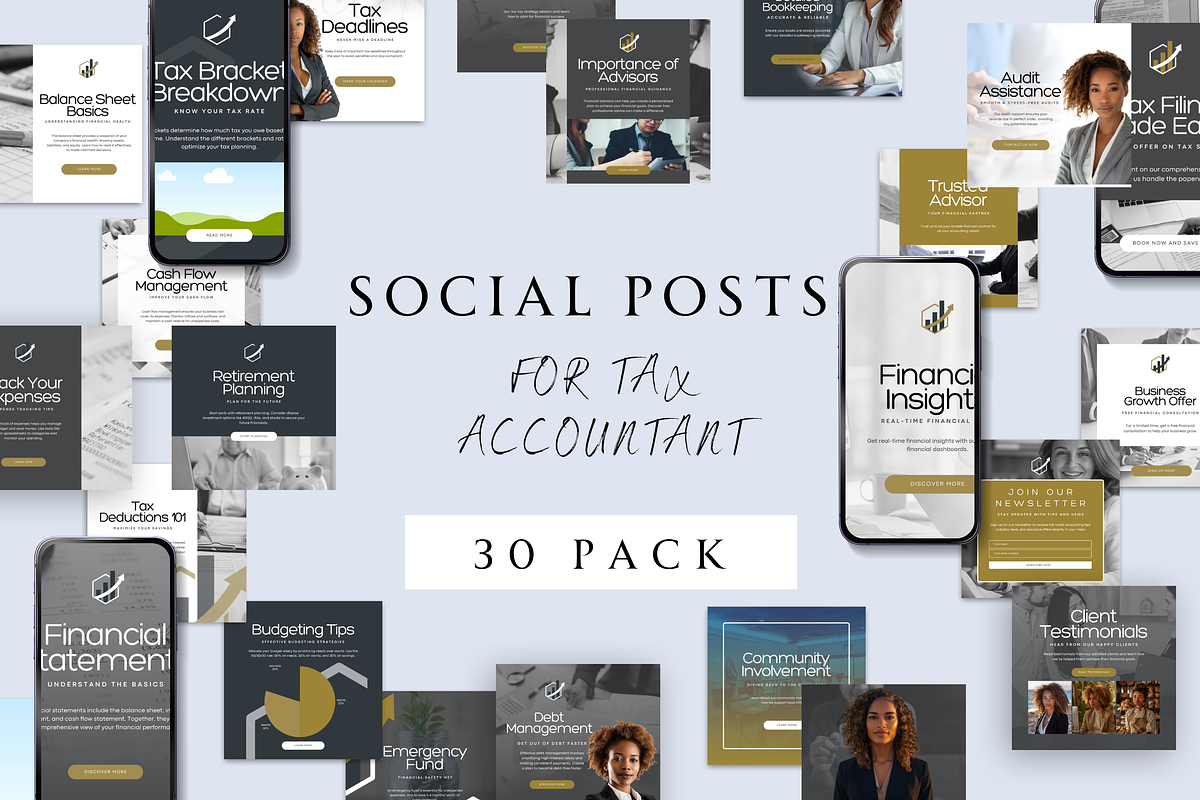 TAX ACCOUNTANT SOCIAL MEDIA POSTS, a Social Media Template by Daring Digies (Photo 2 of 9)