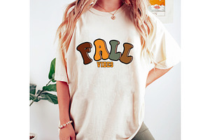 Retro Fall Sublimation SVG PNG