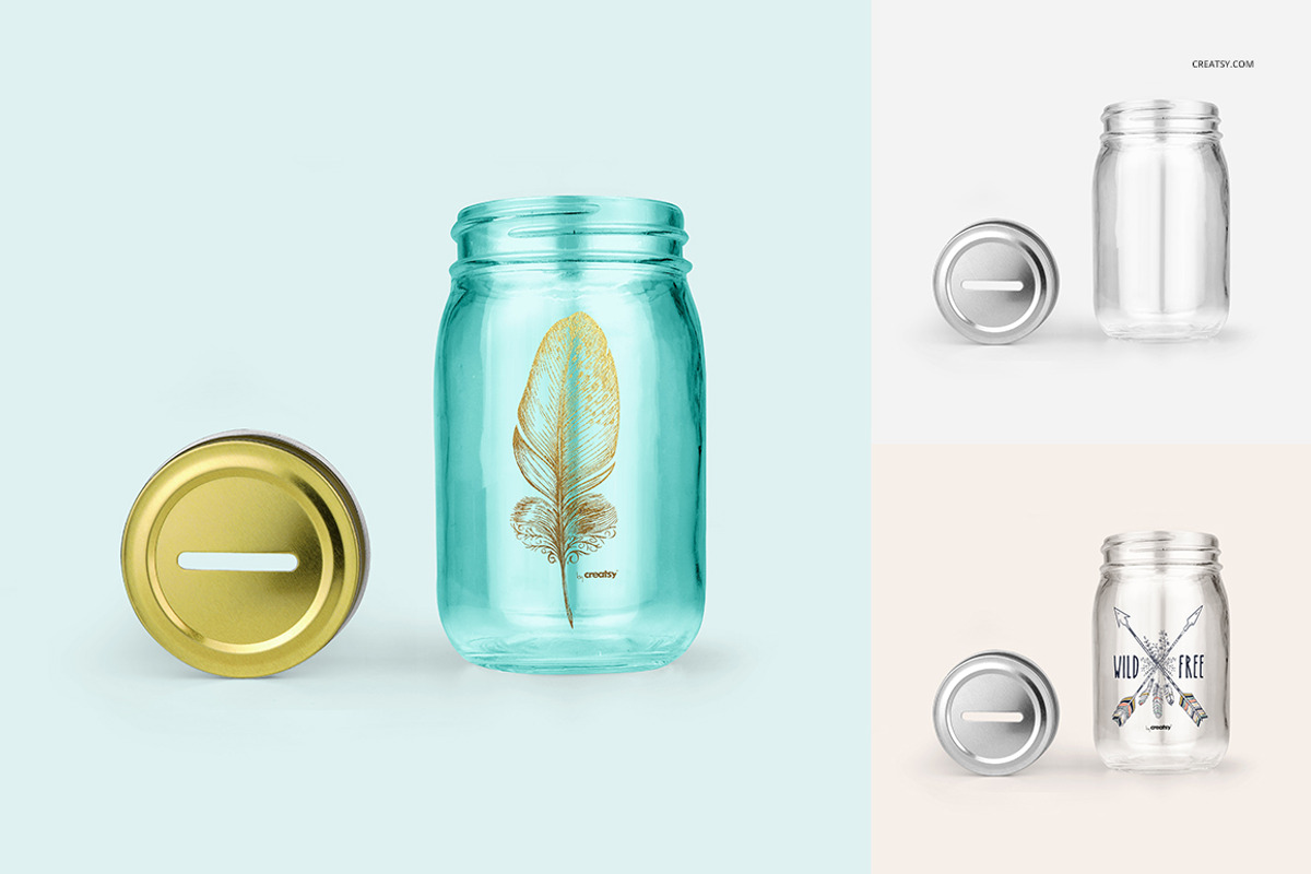 Money Jar Mockup Set, a Product Mockup by creatsy4 (Photo 6 of 10)