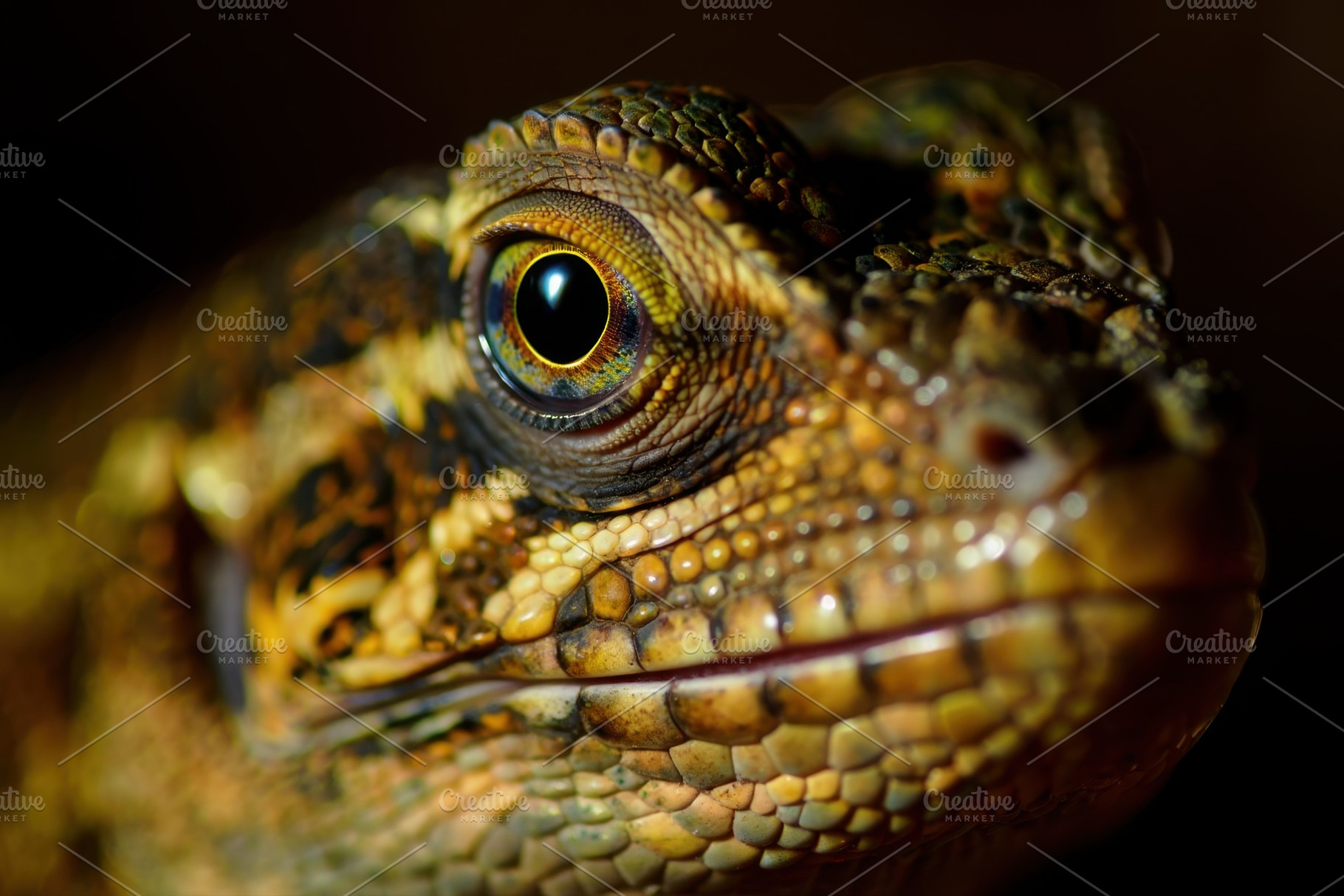 Close look at a lizard in nature, a Photo by Beautiful things