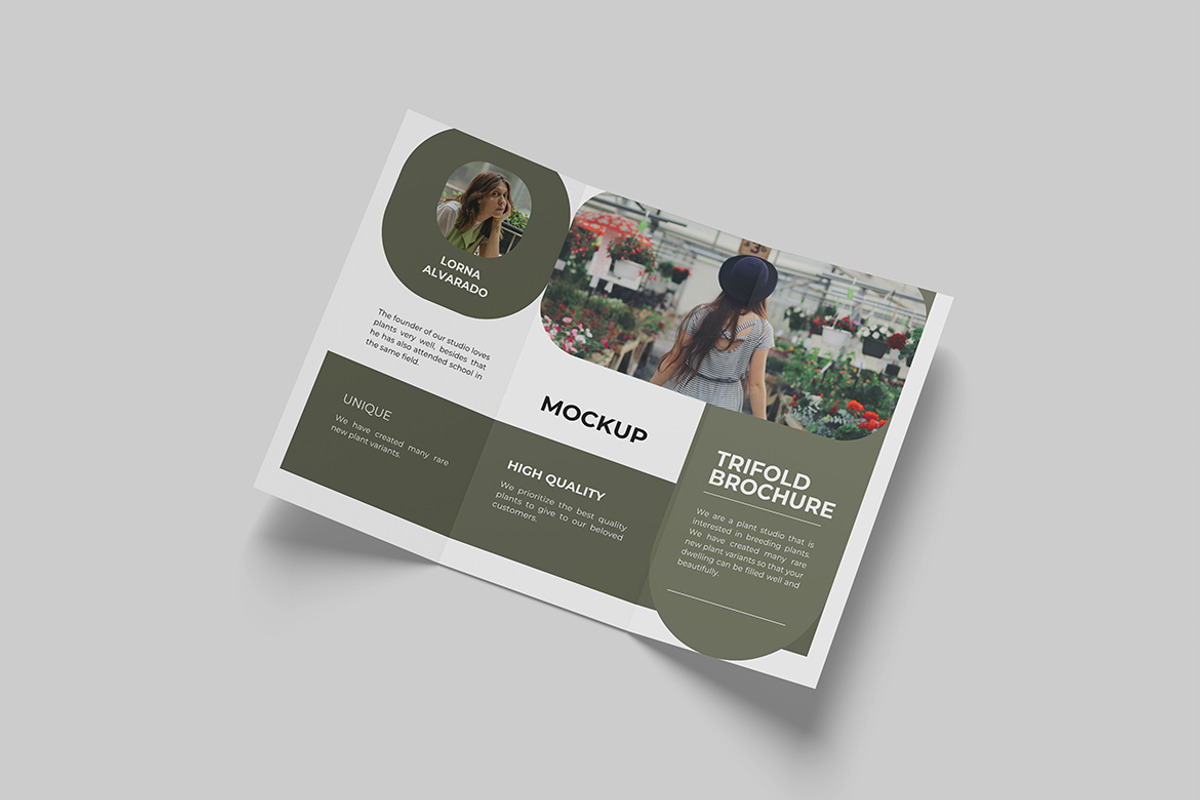 Trifold Brochure Mockup, a Mockup by DxSLEX (Photo 2 of 5)