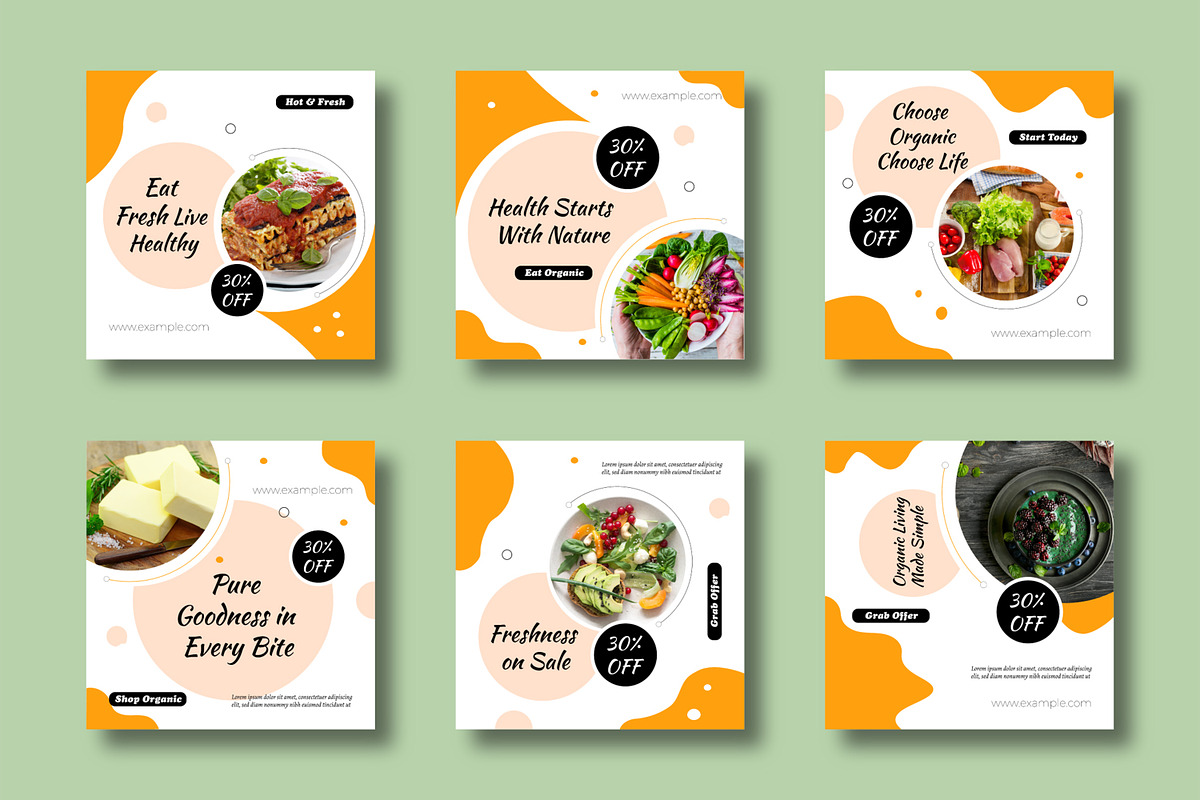 Food Promotion Social Media Template, a Social Media Template by MightyDesign (Photo 1 of 8)