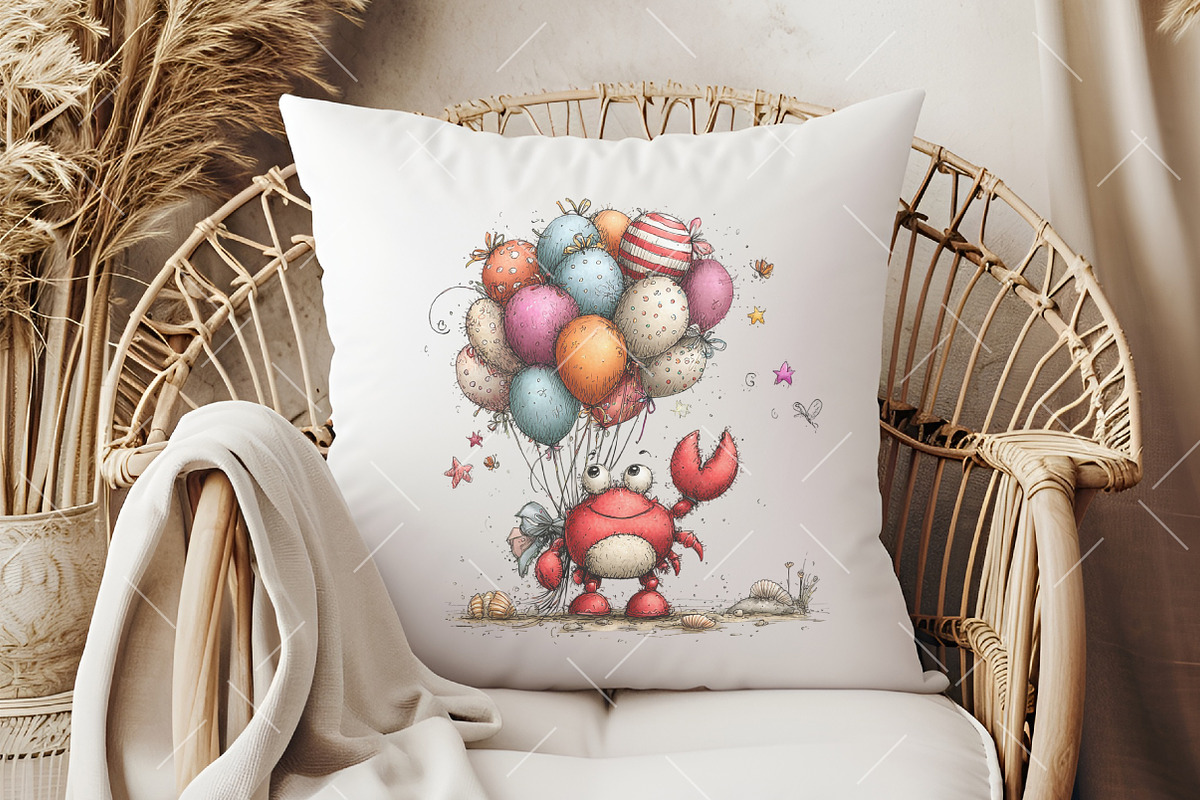 Whimsical Summer Crab Clipart, an Illustration by OK Design (Photo 6 of 6)