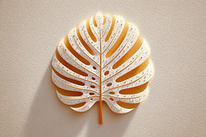 Decorative paper cutout leaf design, a Nature Photo by AlyaAnd