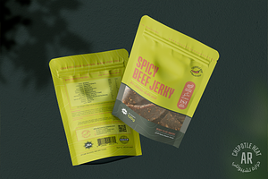 Spicy Beef Jerky Pouch Template AR