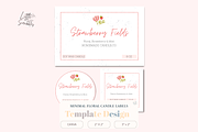 Floral Candle Label Template, a Stationery Template by Little Creative Scribbles (Thumbnail 1 of 5)
