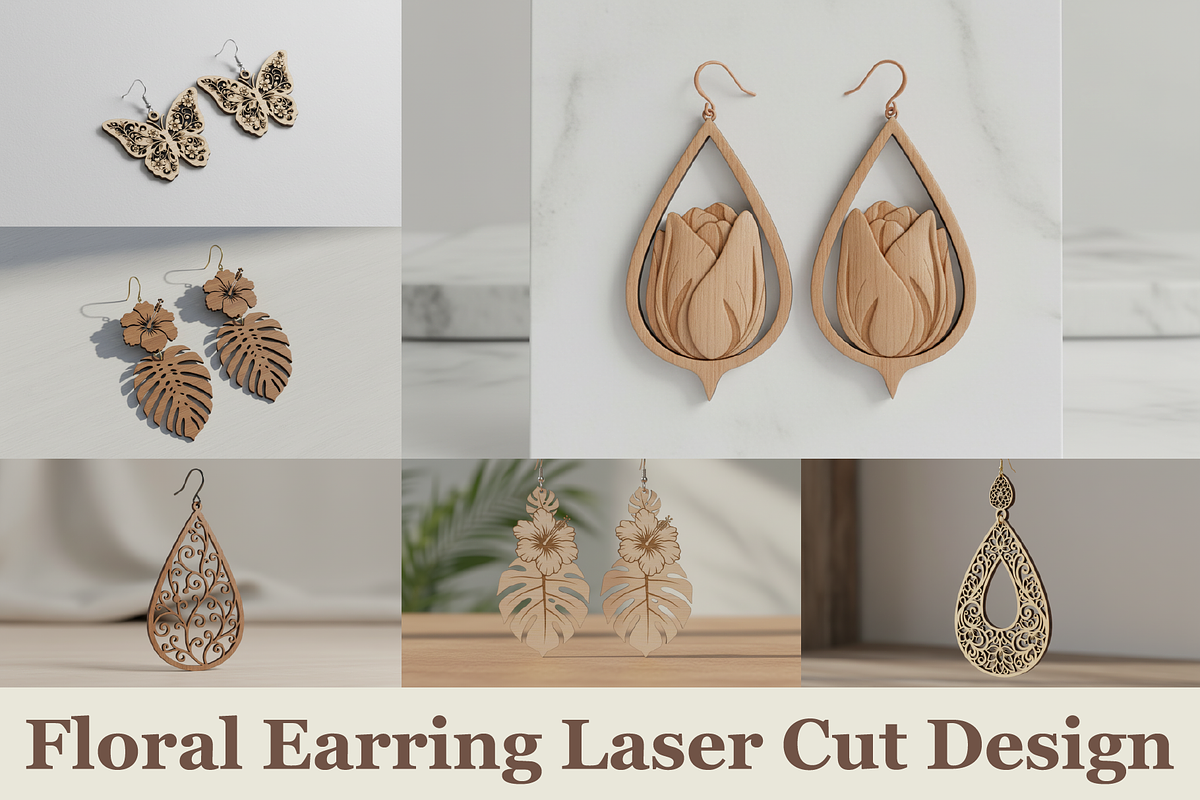 Elegant Floral Earring Set, a Graphic by musafir_fashion (Photo 1 of 11)