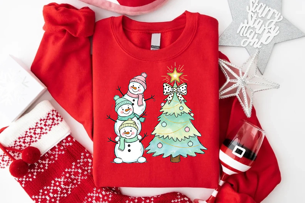Coquette Christmas Snowman PNG, an Illustration by Libby Wishes (Photo 4 of 8)