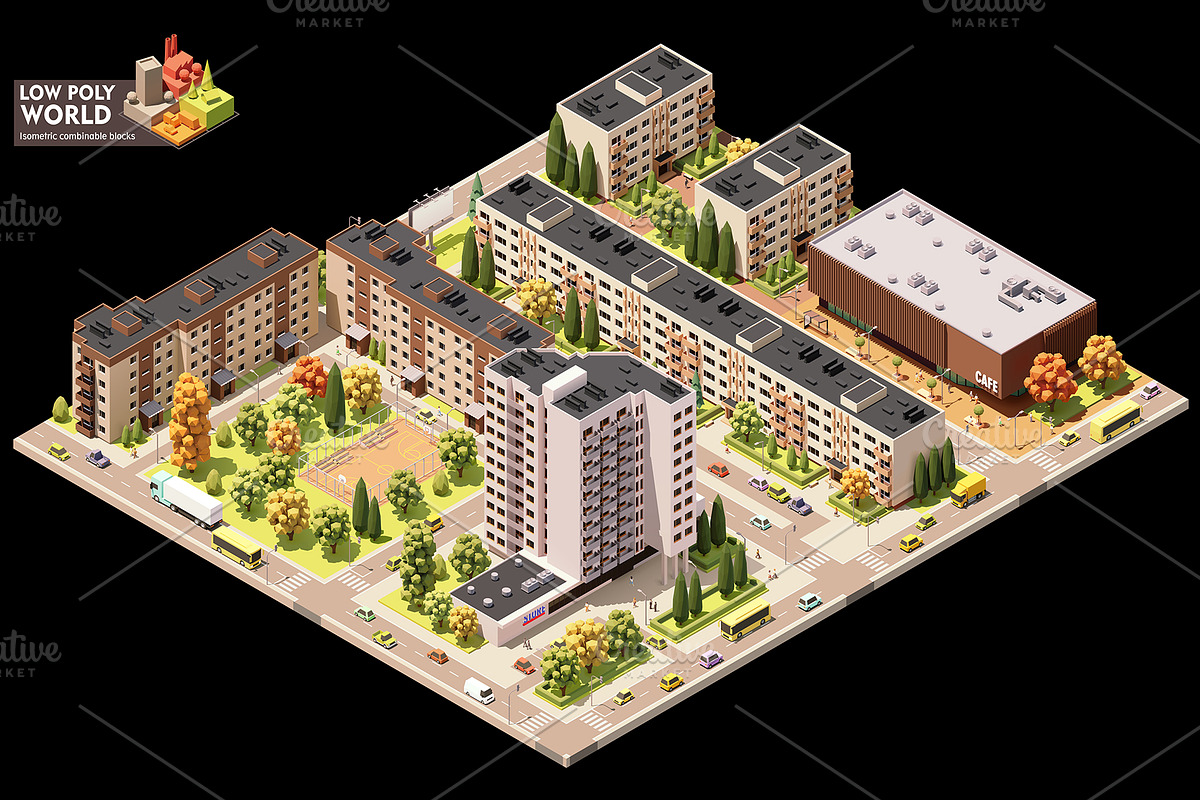 Vector isometric world map elements, an Object Illustration by tele52 (Photo 5 of 39)
