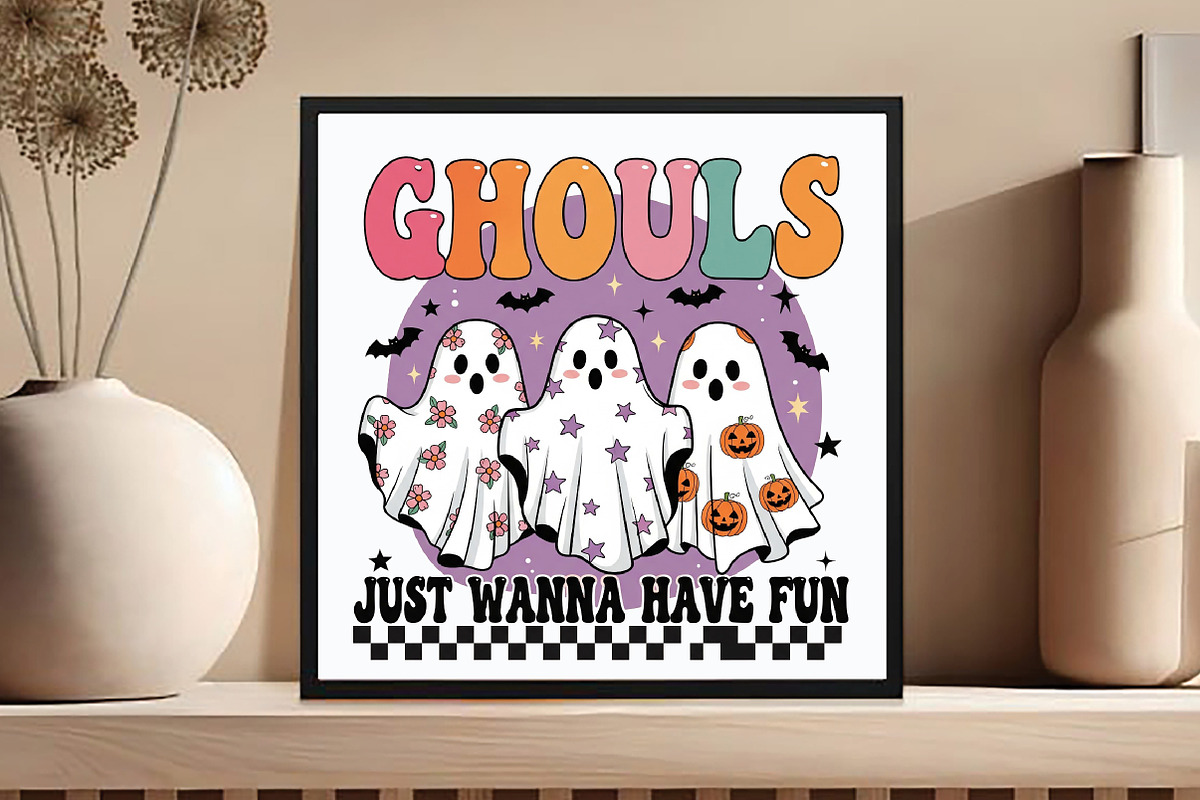 Retro Halloween Ghouls PNG Sublimati, an Illustration by DreamCafeArt (Photo 4 of 7)