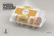 Narrow Clamshell Container Mockup, a Cups & Container Mockup by INCDesign (Thumbnail 5 of 11)