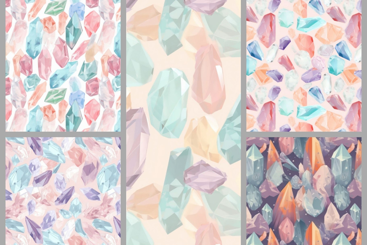 Candy Crystals Seamless Pattern, a Pattern Graphic by STUDIO CHOTI (Photo 3 of 4)