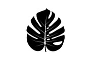 Monstera Leaf Silhouette Bundle, an Illustration by yasushie (Thumbnail 5 of 31)