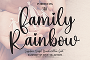 Family Rainbow | Script Font, a Script Font by Scratchones (Thumbnail 1 of 8)