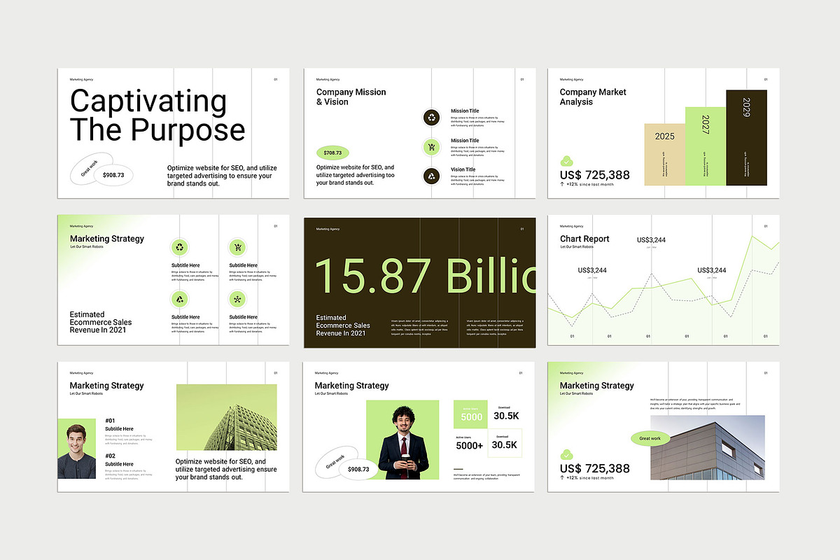 Marketing Agency Presentation, a Presentation Template by KreateTribe (Photo 3 of 6)