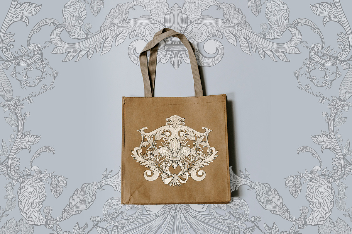 Blue floral FLORENCE- ornament set, a Decorative Illustration by Moonflora (Photo 4 of 8)