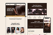 Hair Extensions Website Template, a Landing Page Template by wekreatif (Thumbnail 2 of 5)