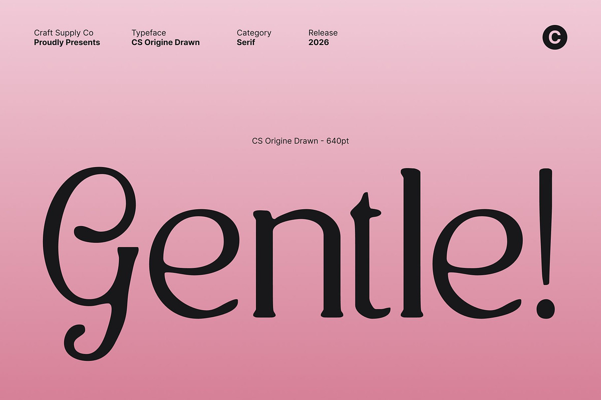 CS Origine Drawn, a Serif Font by Craft Supply Co. (Photo 2 of 8)