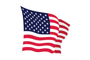 USA waving flag. American, an Object Illustration by Things for designers