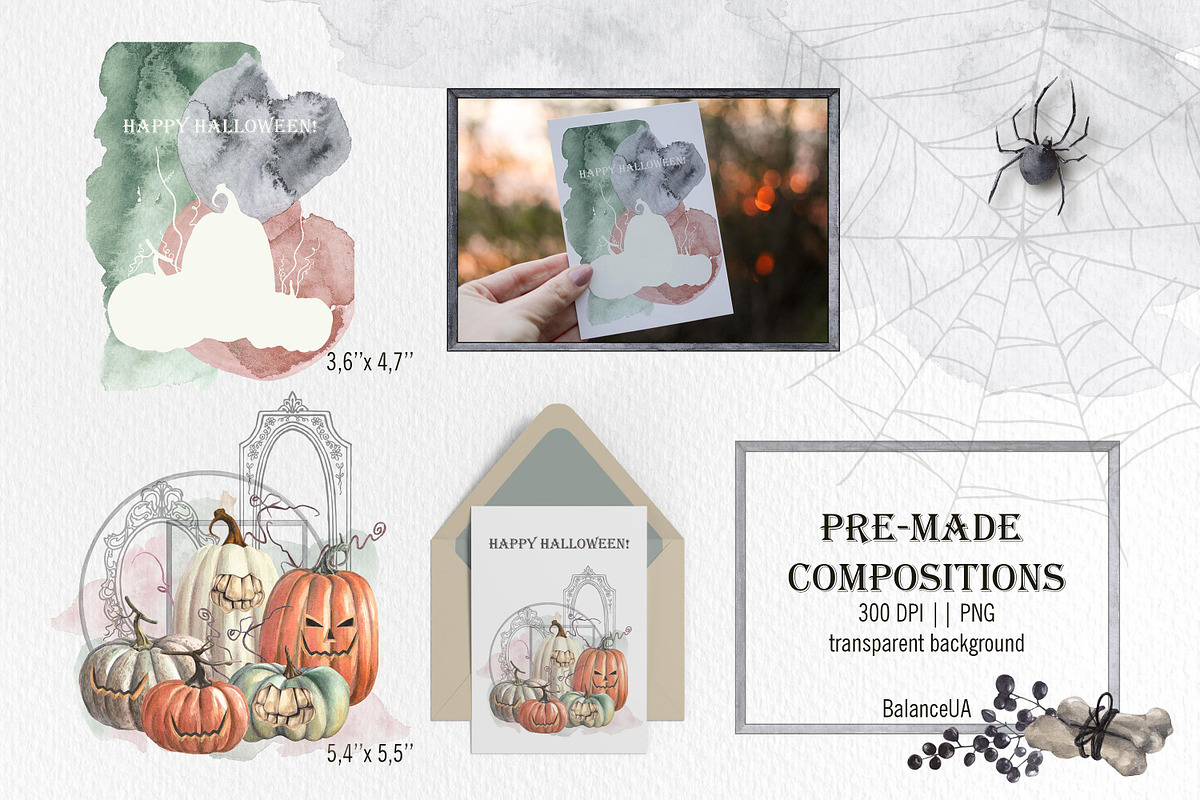 Real Halloween, Watercolor&LineArt, a Decorative Illustration by BalanceUA (Photo 4 of 18)